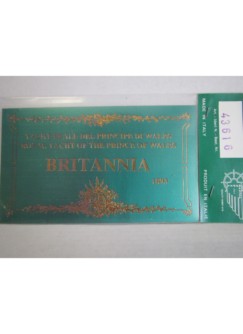 Targhetta ottone Britannia 65x115