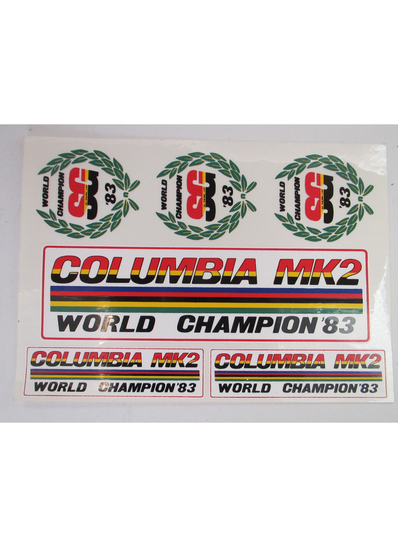 Decal Columbia MK2 World Champion '83