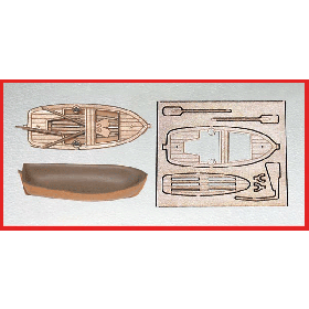 Serie scialuppe per Victory  art. 776 in plastica e legno da montare - Quantità 1