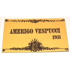 Targhetta legno  A. Vespucci  65x115