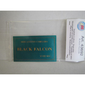 Targhetta ottone Black Falcon 50x87