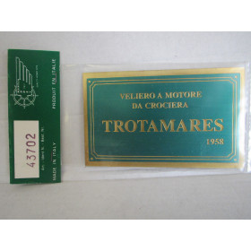 Targhetta ottone  Trotamares 50x87