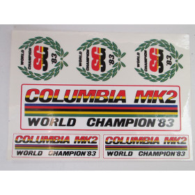 Decal Columbia MK2 World Champion '83