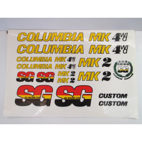 Decal Columbia Mk2-Mk4 giallo