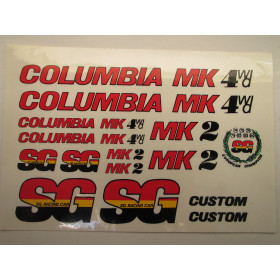 Decal Columbia Mk2-Mk4 rosso